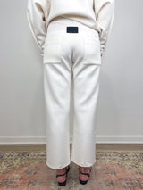 Galaxy Semi-Wide Trousers in Milk - The Shoe Hive