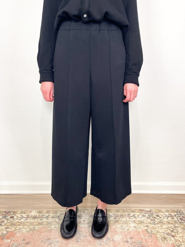 Geneva Wide Leg Trousers in Black - The Shoe Hive
