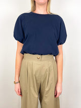 Gia Bubble Tee in Navy - The Shoe Hive