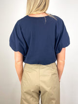Gia Bubble Tee in Navy - The Shoe Hive