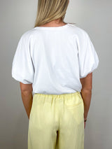 Gia Bubble Tee in Soft White - The Shoe Hive