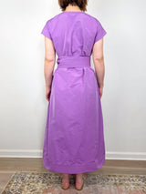 Gigi Dress in Orchid Nylon Faille - The Shoe Hive