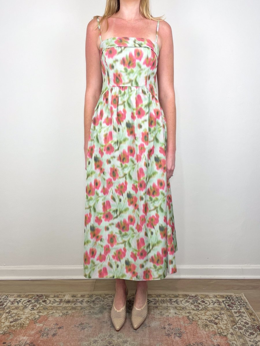 Gigi Dress in Pistachio Multi exclusive at The Shoe Hive