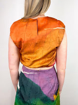 Gisella Satin Crop Top in Nature Abhors - The Shoe Hive