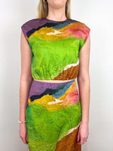 Gisella Satin Crop Top in Nature Abhors - The Shoe Hive