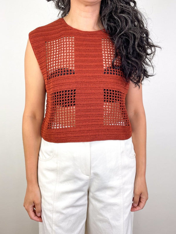 Glasby Top in Brick - The Shoe Hive