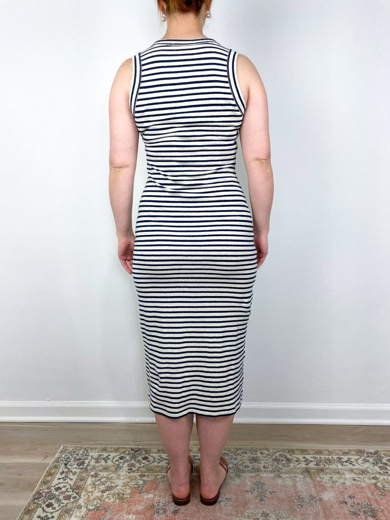 Go To Tank Dress in Navy Stripe - The Shoe Hive
