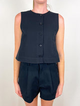 Godet Tank in Black - The Shoe Hive