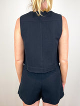 Godet Tank in Black - The Shoe Hive