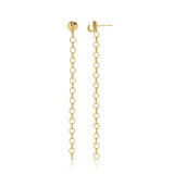 Gold Hooked Stud Earrings - The Shoe Hive