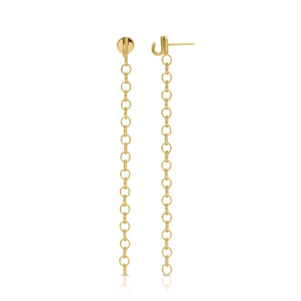 Gold Hooked Stud Earrings - The Shoe Hive
