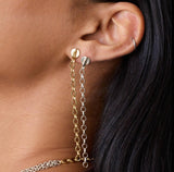 Gold Hooked Stud Earrings - The Shoe Hive