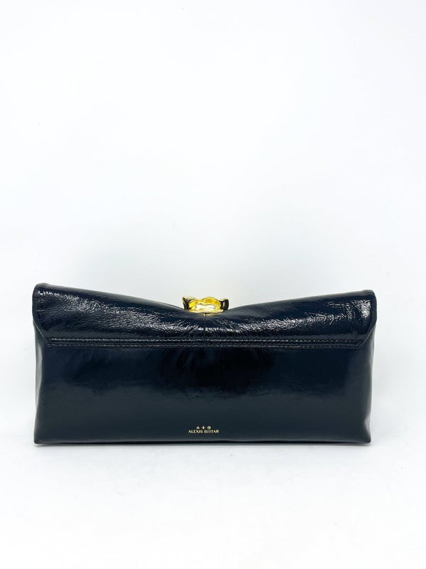 Gold Ribbon Convertible Shoulder Bag in Black - The Shoe Hive