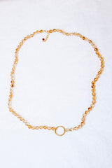 Golden Quartz Sunny Holder Necklace in Gold - The Shoe Hive