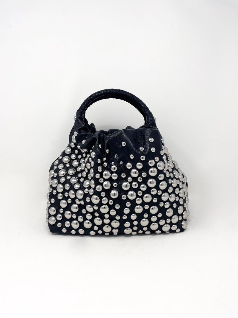 Gordi M in Goatskin Noir/Silver - The Shoe Hive