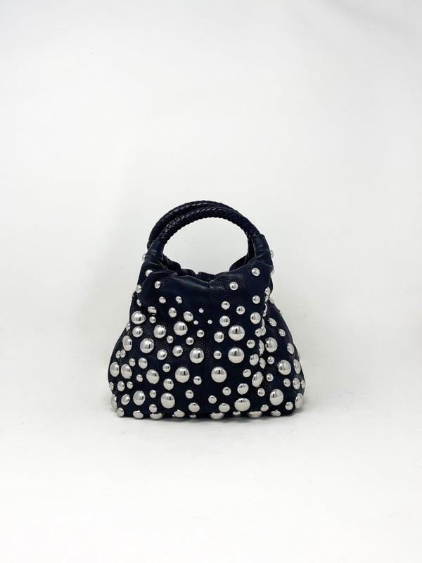 Gordi S in Goatskin Noir/Silver - The Shoe Hive