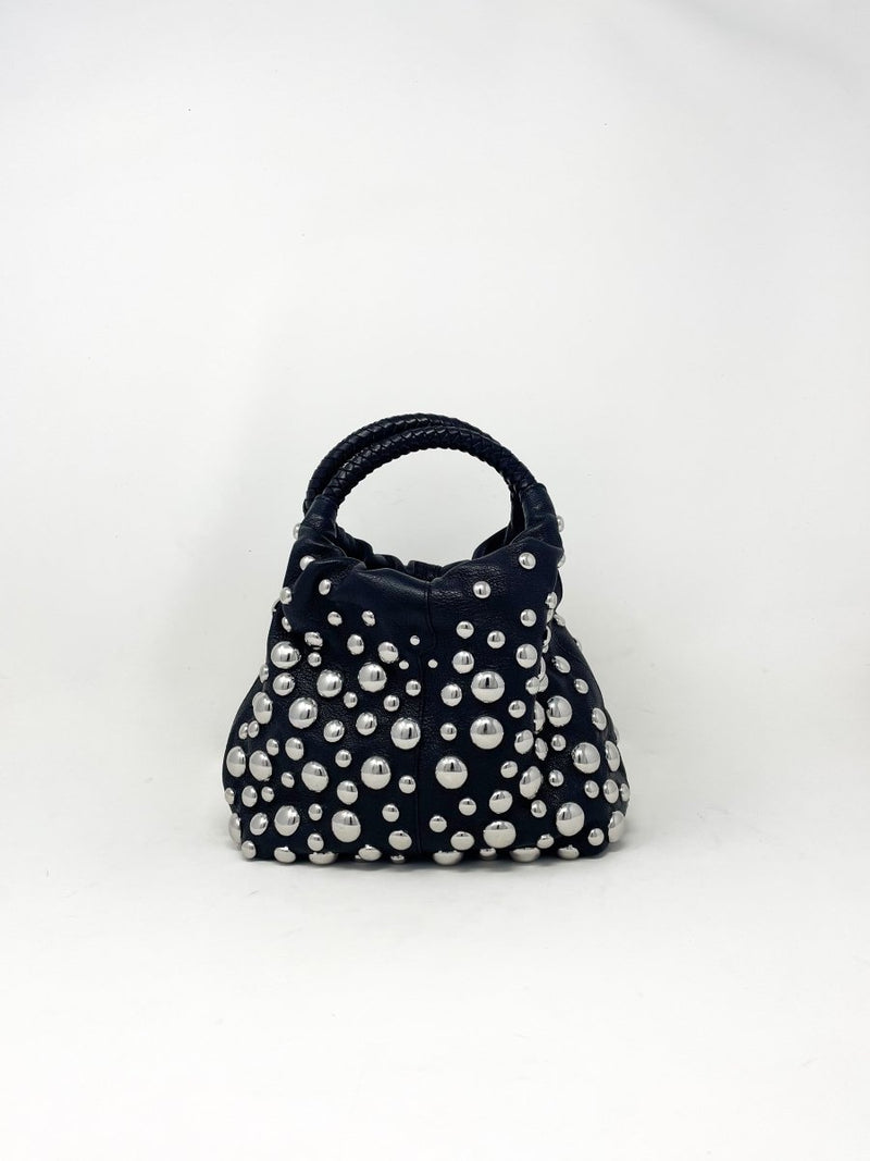 Gordi S in Goatskin Noir/Silver - The Shoe Hive