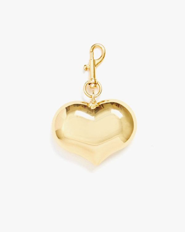 Grand Mylar Heart FOB in Gold - The Shoe Hive