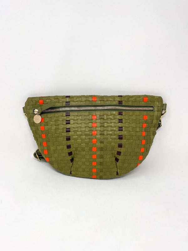 weeekly ウィクリ we play ヨントントレカ ジハン Grande Fanny in Olive Multi Woven Checker with Stripe exclusive at