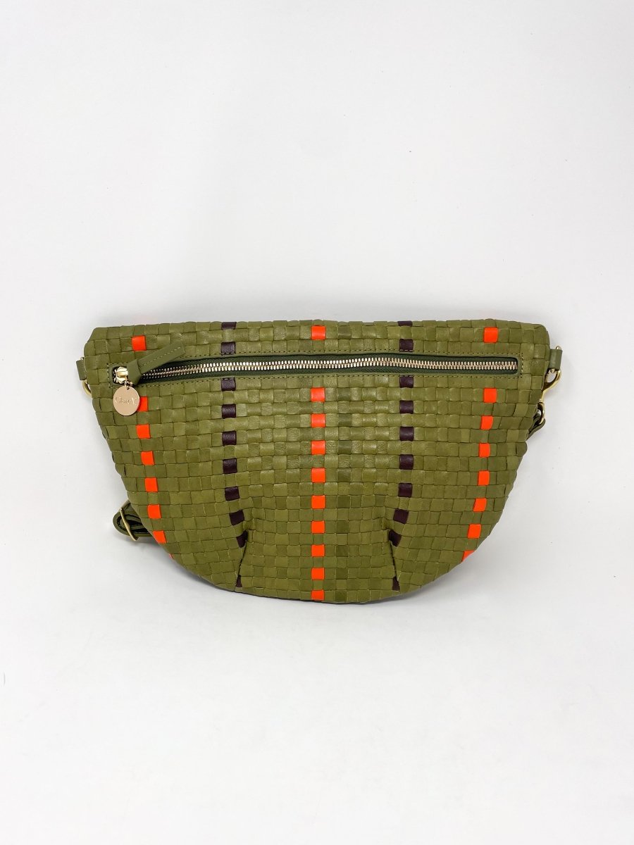 Grande Fanny in Olive Multi Woven Checker with Stripe exclusive at