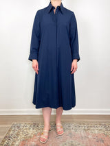 Hankerchief Midi Jennys Gown in Midnight - The Shoe Hive
