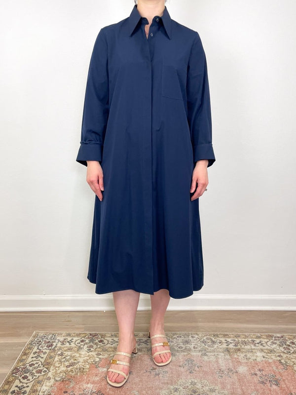 Hankerchief Midi Jennys Gown in Midnight - The Shoe Hive