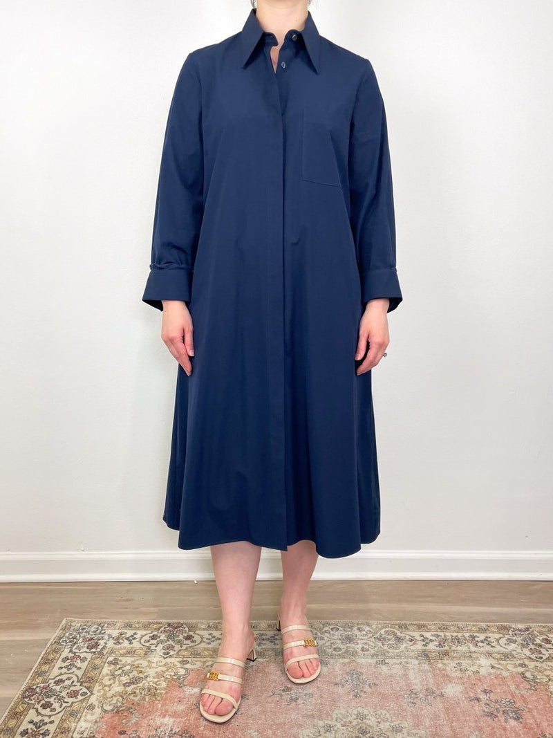 Hankerchief Midi Jennys Gown in Midnight - The Shoe Hive