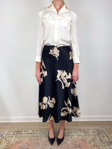Hannah Blouse in Ivory Silk Crepe - The Shoe Hive