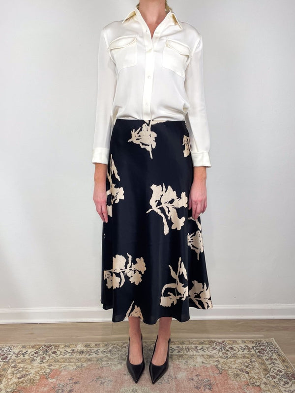 Hannah Blouse in Ivory Silk Crepe - The Shoe Hive