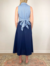 Hannah Dress in Cloudy Blue/Optic White - The Shoe Hive