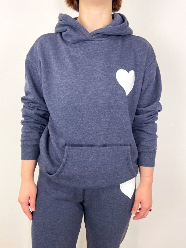 Heart Hoodie in Navy - The Shoe Hive