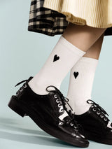 Heart Sporty Crew in Black - The Shoe Hive