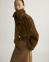 Hendrix Moto Corduroy Jacket in Saddle - The Shoe Hive