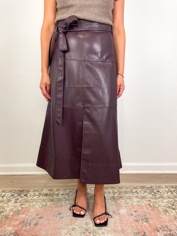 Hudley Skirt in Oxblood - The Shoe Hive
