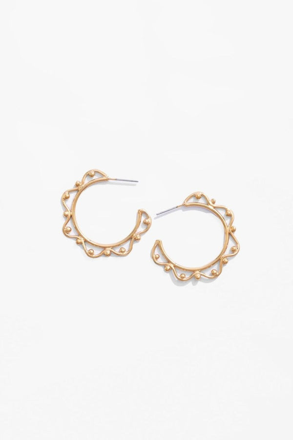 Imba Midi Hoop Earrings in Gold - The Shoe Hive