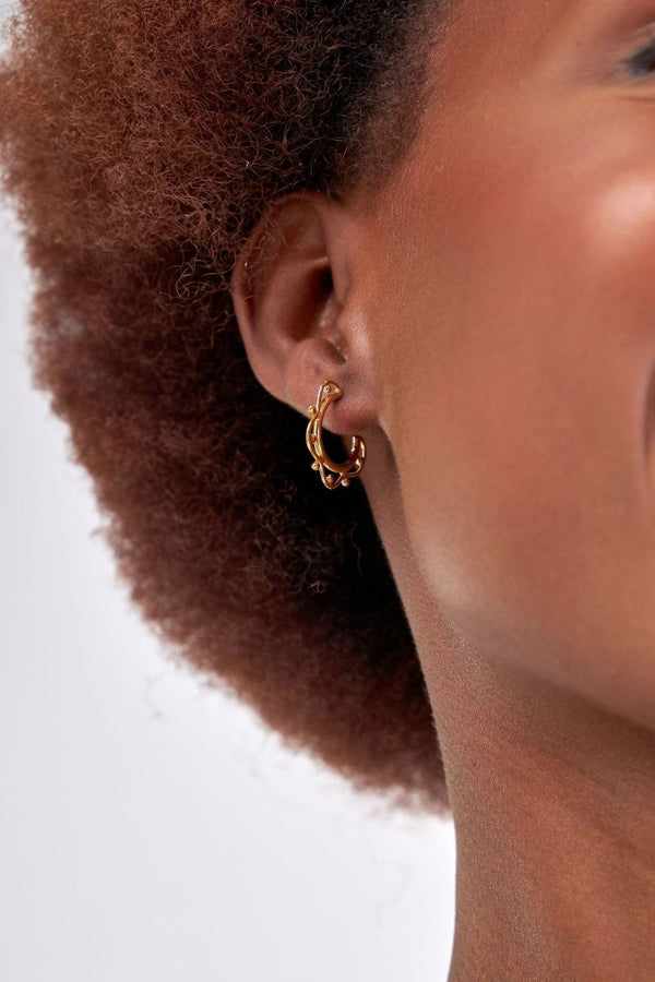 Imba Mini Hoop Earrings in Gold - The Shoe Hive