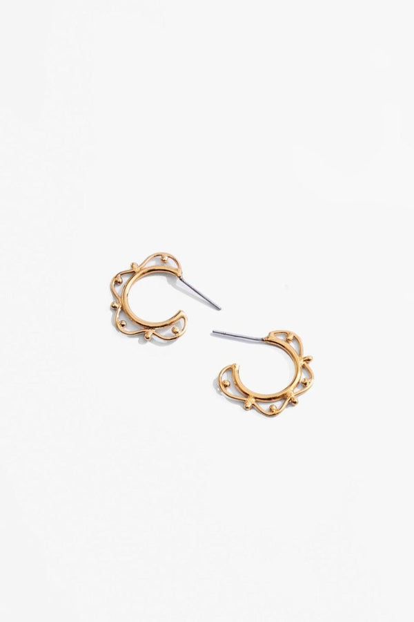 Imba Mini Hoop Earrings in Gold - The Shoe Hive