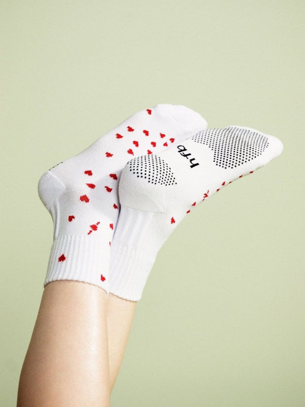 Imi Sporty Grip Crew in White - The Shoe Hive