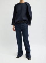 Indigo Denim Pat Trouser Jean in Dark Denim - The Shoe Hive