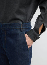 Indigo Denim Pat Trouser Jean in Dark Denim - The Shoe Hive