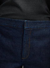 Indigo Denim Pat Trouser Jean in Dark Denim - The Shoe Hive