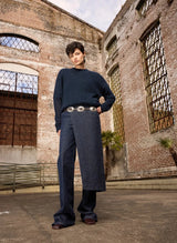 Indigo Denim Pat Trouser Jean in Dark Denim - The Shoe Hive