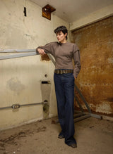 Indigo Denim Pat Trouser Jean in Dark Denim - The Shoe Hive