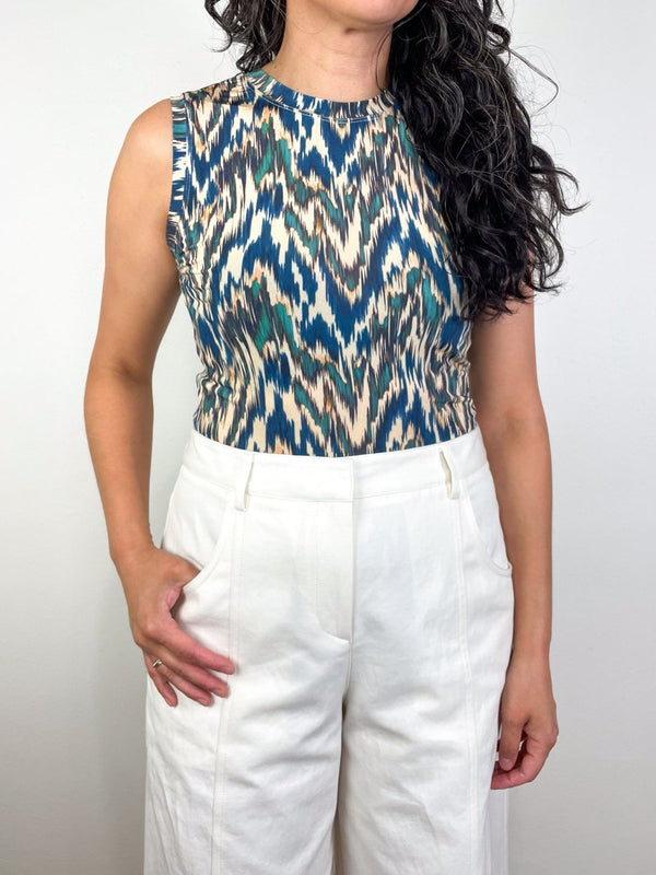 Ines Sleeveless Top in Riverslate - The Shoe Hive