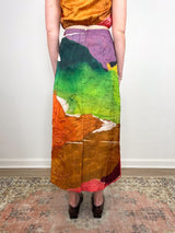 Inez Satin Pencil Skirt in Nature Abhors A Vacuum - The Shoe Hive