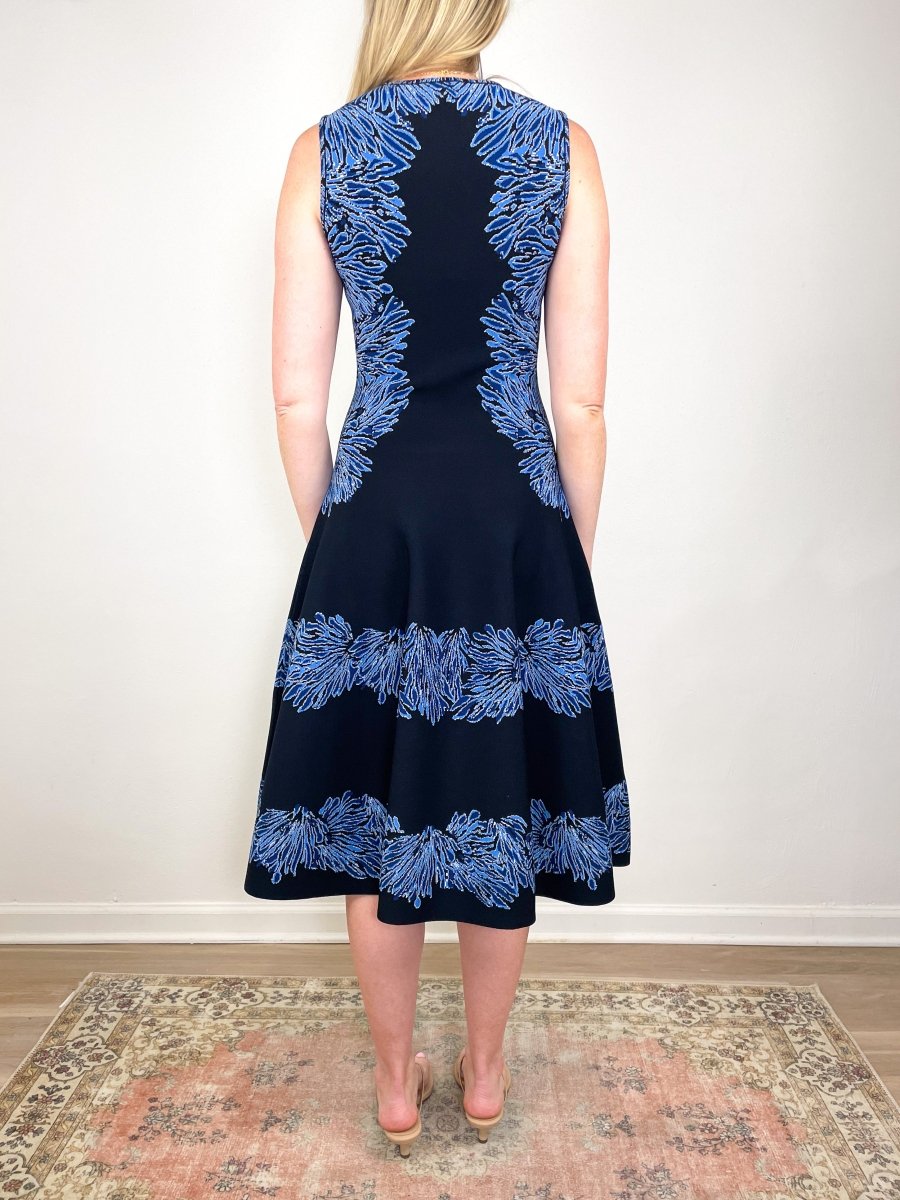 Iona SL Jacquard Knit Dress in Ocean exclusive at The Shoe Hive