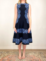 Iona SL Jacquard Knit Dress in Ocean - The Shoe Hive