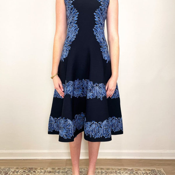 Iona SL Jacquard Knit Dress in Ocean exclusive at The Shoe Hive
