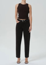 Isabel Rib Tank in Dark Brown - The Shoe Hive