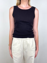 Isabel Rib Tank in Dark Brown - The Shoe Hive